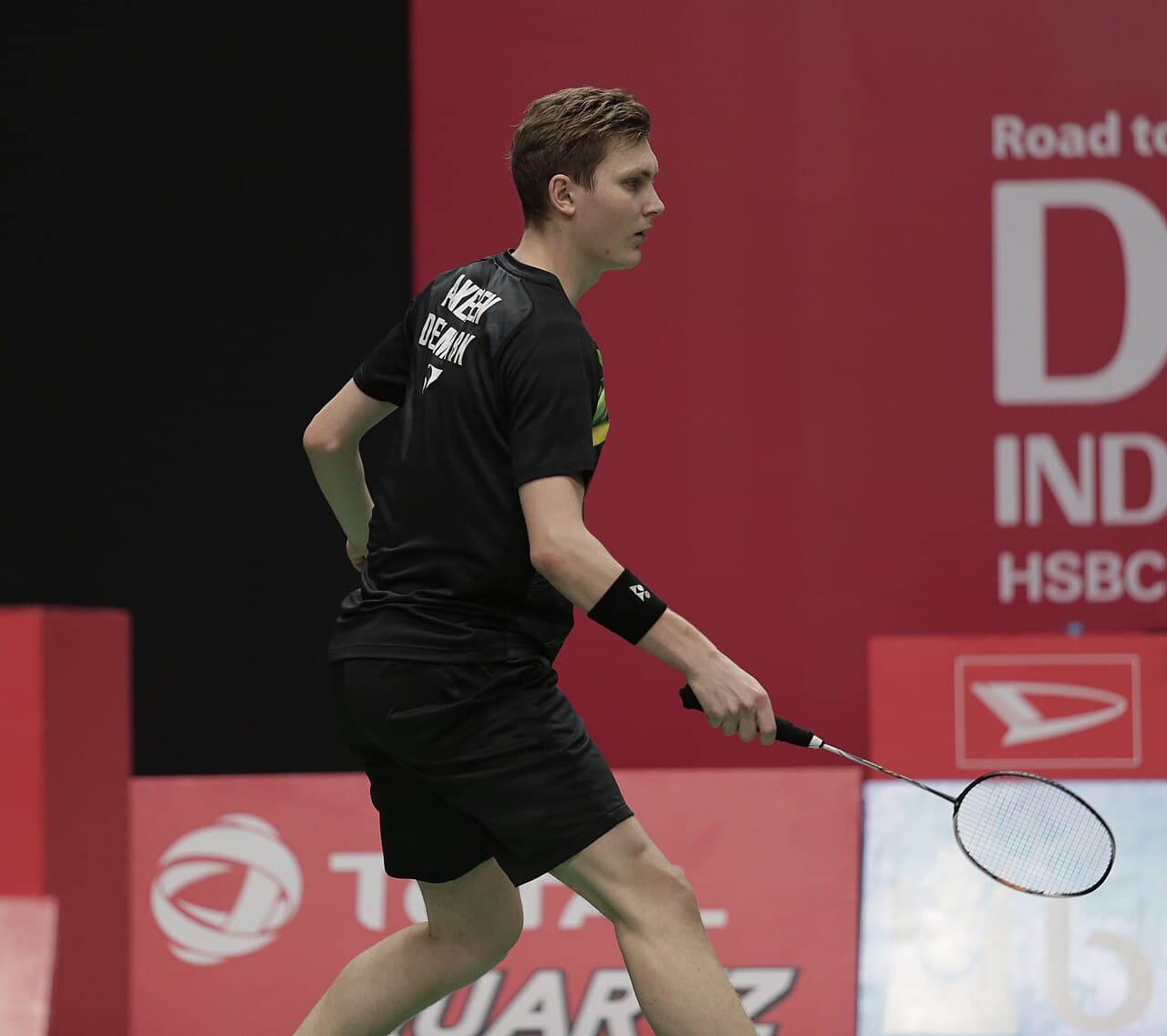 Viktor Axelsen. Viktor Axelsen i aktion ved Indonesia Masters, Jakarta, 25. januar 2018